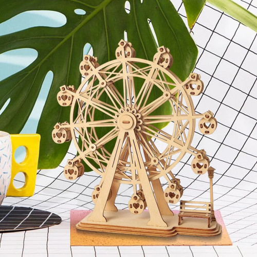 ROBOTIME 3D ДЪРВЕН ПЪЗЕЛ FERRIS WHEEL 120 ЧАСТИ TG401