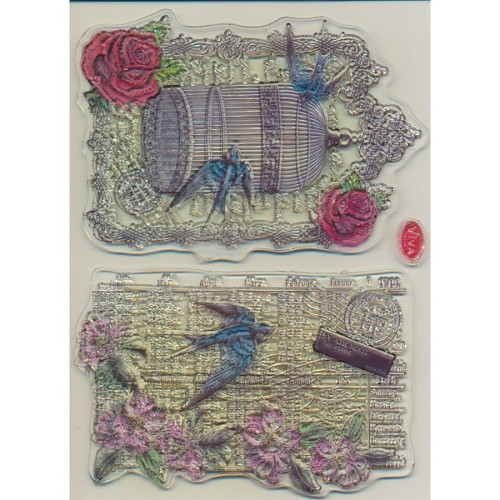 VIVA DECOR СИЛИКОНОВИ ПЕЧАТИ - BIRDCAGE & SWALLOWS