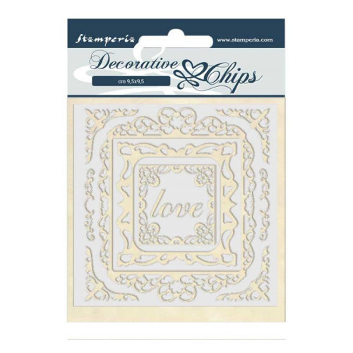 STAMPERIA ELEMENTS FROM CHIPBOARD 14/14CM SCB47