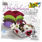 FOLIA DECORATIVE FELT BASKET ASSORTED 15/15 CM. - 5 PCS.