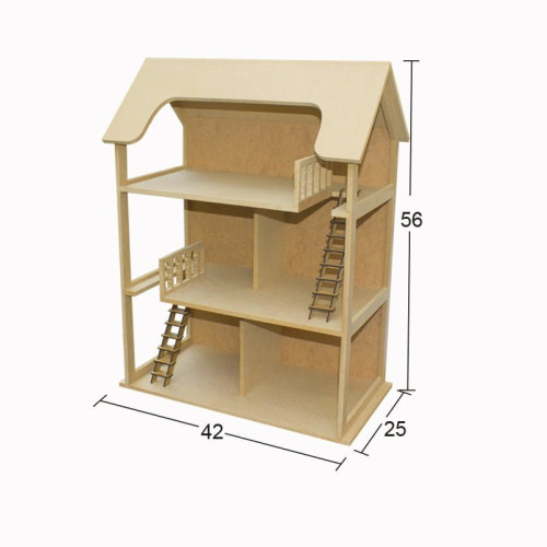 NEWART MDF DOLLHOUSE 42/25/56CM - MNH 08