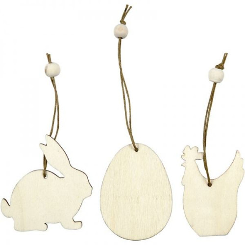 CREATIV WOODEN FIGURES ASSORTMENT 6 CM/3 MM