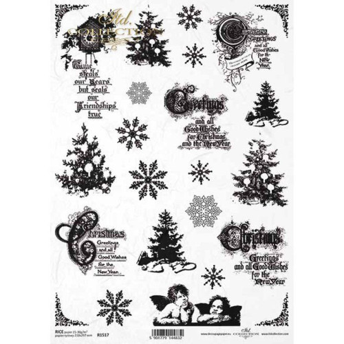 ITD COLLECTION DECOUPAGE RICE PAPER A4 - R1517