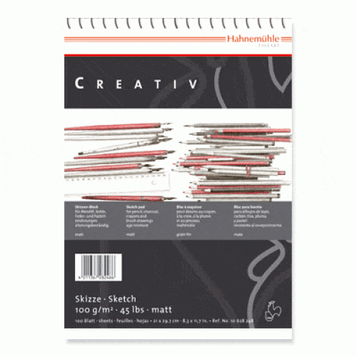 HAHNEMUHLE СКИЦНИК CREATIV 100 GSM, 29.7/42 CM, A3, 100 Л