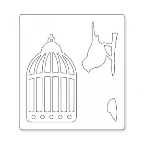 SIZZIX BIGZ DIE CUTTING DIES - CAGED BIRD