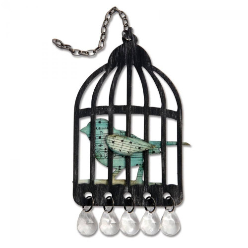 SIZZIX BIGZ DIE CUTTING DIES - CAGED BIRD