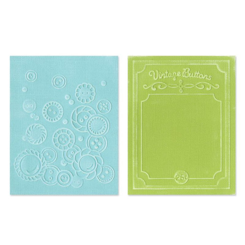 SIZZIX ПАПКИ ЗА РЕЛЕФ - VINTAGE BUTTONS SET