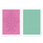 SIZZIX FOLDERS FOR RELIEF - ENGLISH BOTANICAL & HOUNDSTOOTH SET
