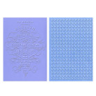 SIZZIX FOLDERS FOR RELIEF - ENGLISH BOTANICAL & HOUNDSTOOTH SET