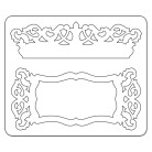 SIZZIX SIZZLITS DIE CUTTING DIES - LABEL EDGE, SCROLLWORK