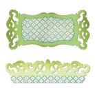SIZZIX SIZZLITS DIE CUTTING DIES - LABEL EDGE, SCROLLWORK