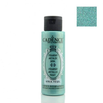 CADENCE АКРИЛНА БОЯ DIAMOND METALLIC 70 МЛ - L. GREEN 678