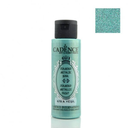 CADENCE АКРИЛНА БОЯ DIAMOND METALLIC 70 МЛ - L. GREEN 678