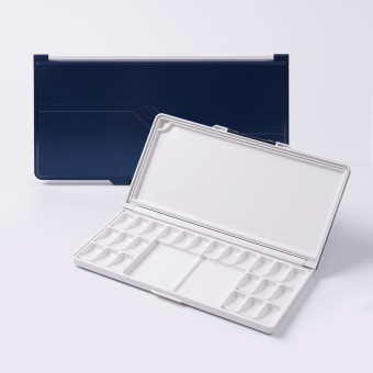 FUUMUUI Empty Watercolor Box (24 Colors) with Palette