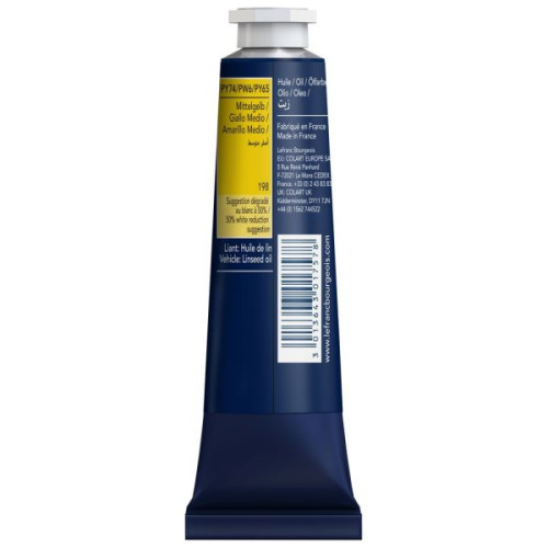 L&B OIL PAINT 40 ML - YELLOW MEDIUM 301756