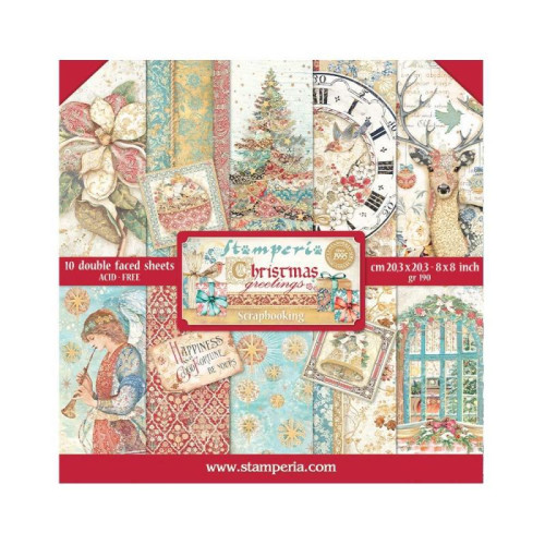 STAMPERIA CHRISTMAS ДИЗАЙНЕРСКО БЛОКЧЕ 20,3/20,3 СМ - SBBS86