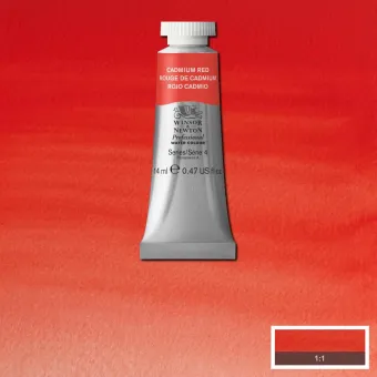 W&N АКВАРЕЛНА БОЯ PROFESSIONAL 14 МЛ - CADMIUM RED