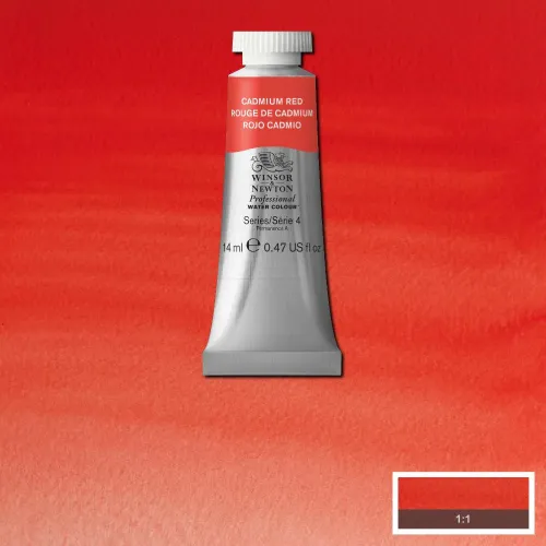 W&N АКВАРЕЛНА БОЯ PROFESSIONAL 14 МЛ - CADMIUM RED
