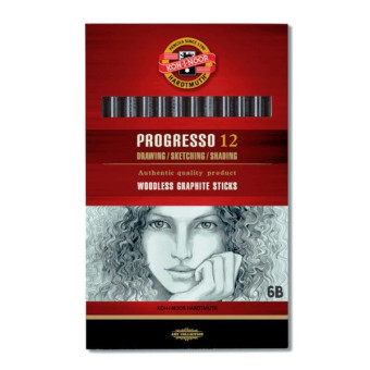 KOH-I-NOOR GRAPHITE PENCILS WOODLESS 6B