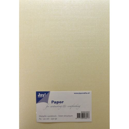 JOY CRAFTS ДИЗАЙНЕРСКИ ЛЕНЕН КАРТОН А5, 250 ГР - 8099/0202