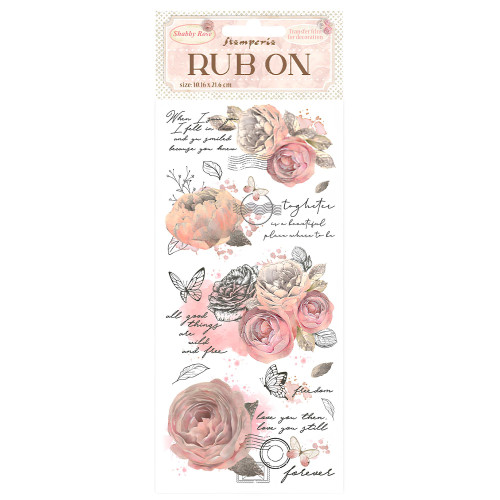 STAMPERIA SHABBY ROSE RUB ON 10,16/21,6СМ-DFLRB93