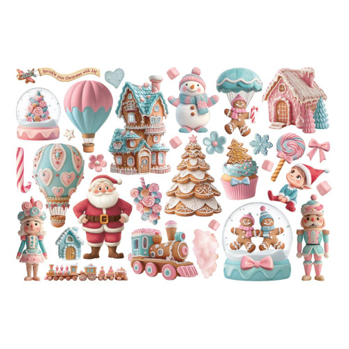 STAMPERIA CANDY CHRISTMAS EPHEMERA - DFLCT66