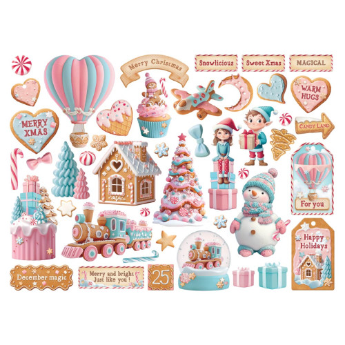 STAMPERIA CANDY CHRISTMAS DIE CUTS DFLDC118