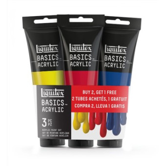 LIQUITEX ACRYLIC PAINT BASICS 3 COLORS X 118 ML - 3699348