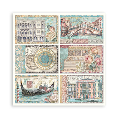 STAMPERIA VENICE BLOCK 20.3/20.3 CM -SBBSXB14