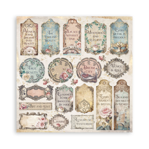 STAMPERIA VENICE BLOCK 20.3/20.3 CM -SBBSXB14