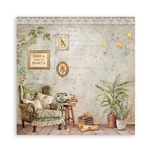 STAMPERIA GOLDEN HARMONY BLOCK 30.5/30.5 CM - SBBXLB17