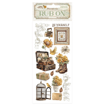 STAMPERIA GOLDEN STICKERS RUB ON 10.16/21.6CM -DFLRB115