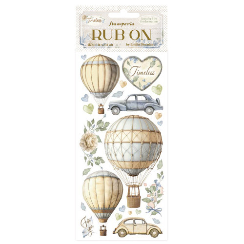 STAMPERIA TIMELESS RUB ON 10,16/21,6CM-DFLRB163