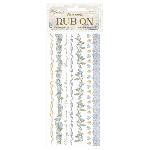 STAMPERIA TIMELESS RUB ON 10,16/21,6CM-DFLRB165