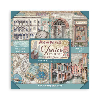 STAMPERIA VENICE BLOCK 20.3/20.3 CM -SBBSXB14
