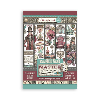 STAMPERIA MASTER OF MAGIC WASHI PAD 8 ЛИСТА A5 -SBW16