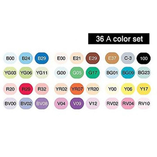 COPIC CIAO КОМПЛЕКТ - 36 ЦВ SET A