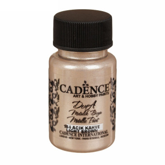 CADENCE ACRYLIC PAINT METALLIC DORA 50 ML. - LIGHT BROWN 184