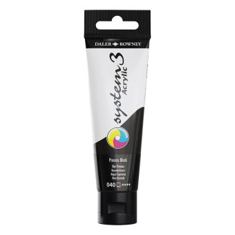 DALER ROWNEY АКРИЛНА БОЯ SYSTEM 3 59 МЛ - PROCESS BLACK 040