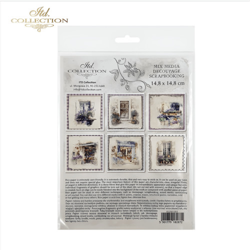 ITD COLLECTION MINI RICE PAPER SET 6PCS 14.8X14.8CM - RSM081