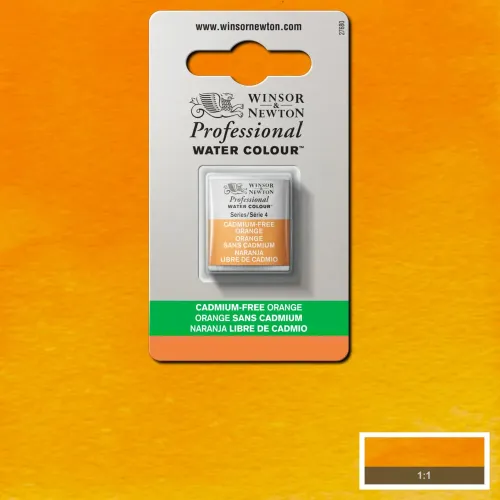 W&N WATERCOLOUR PAINT PROFESSIONAL H/PAN - CADMIUM FREE ORANGE