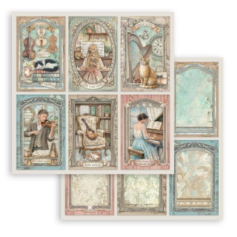 STAMPERIA SYMPHONI DESIGNER PAPER WALLPAPER DECOR 30.5/30.5 CM - SBB1152