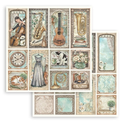 STAMPERIA SYMPHONY ДИЗАЙНЕРСКИ КАРТОН MIXED CARDS 30,5/30,5 СМ - SBB1153