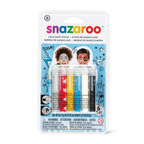 SNAZAROO FACE PAINT SET 6X7.9 G - BOYS