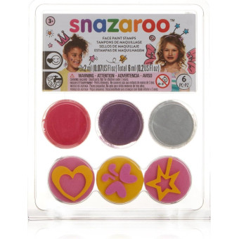 SNAZAROO FACE PAINT SET 3X2 ML. + STAMPS - BUTTERFLIES