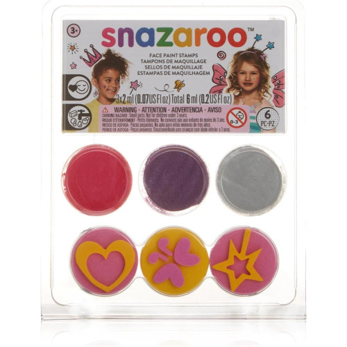 SNAZAROO FACE PAINT SET 3X2 ML. + STAMPS - BUTTERFLIES
