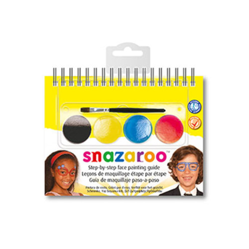 SNAZAROO FACE PAINT SET 4X1 ML. + BRUSH - SUNGLASSES