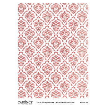 CADENCE ДЕКУПАЖНА ОРИЗОВА ХАРТИЯ A3 РОЗОВО ЗЛ. МОТИВИ - 006