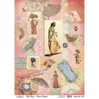 CADENCE DECOUPAGE RICE PAPER A4 - 007