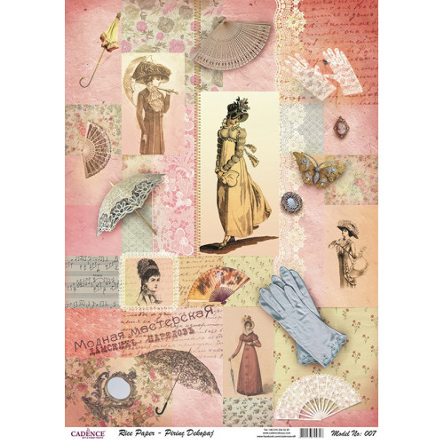CADENCE DECOUPAGE RICE PAPER A4 - 007
